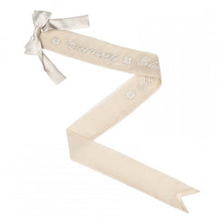 Light Brown Embroidered Organza Ribbon