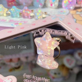 Dark/Light Pink Star Decorated Ring