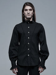 Men's Black Goth Aristocratic Shirt