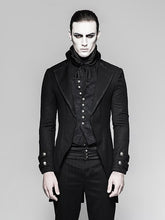 Black Gentleman Steampunk Fake Two-pieces Jacket