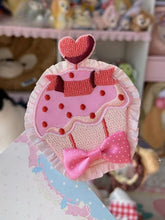 Pink/Red Sweet Cake Ruffles Trim Brooch