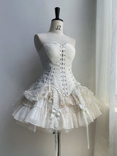 White Lace-up Details Gothic Lolita Corset Top