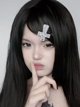 White Cross Hairclip