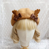 Sweet Lolita Christmas Antlers Thicken Beret