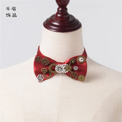 Steampunk Lolita Vintage Gear Bow Tie