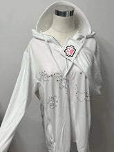 White Jirai Kei Cat Print Sun Protection Hooded Jacket