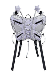 Gray/Pink Small Size Butterfly Backpack