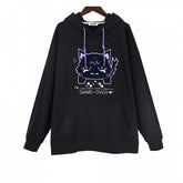 Genshin Impact Wanderer Fan Art Black Plush Kitty Hoodie