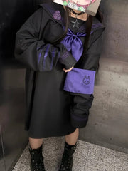 Landmine Style Sailor Collar Long Sleeve Top with Bunny & Scar Embroidery in 4 Colors