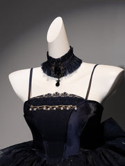 Shimmering Starry Night Choker Adorned with Artificial Gemstones