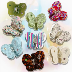 Y2K Rhinestones Decorated Butterfly Claw Clip 9 Color Options