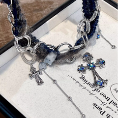 Y2K Cross Pendants Choker