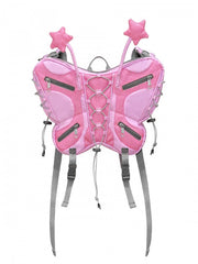 Gray/Pink Small Size Butterfly Backpack