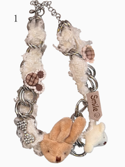 Y2K Cute Plush Bear/Bunny Design Choker
