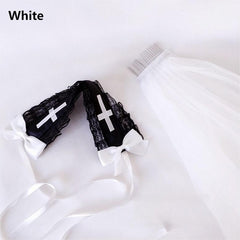 Black/White Nun Lolita Head Veil