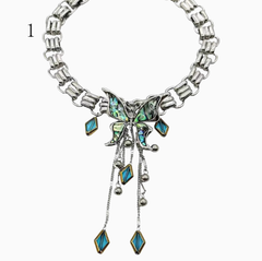Y2K Butterfly/Dragonfly Necklace with Tassel Decorated