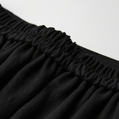 Urban Goth Black & Red Fake Two-Piece Design A-Line Skirt