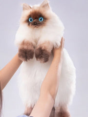 Realistic Siamese Cat Plush Backpack/Crossbody Bag - Large Size