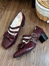Wine Red Bow at Top Sweet Lolita Shoes