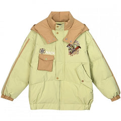 Clearance - Size S for Bust 128CM Zootopia Nick Applique Green Thick Hooded Jacket