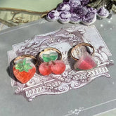 5 Options Cherry/Pineapple/Watermelon/Strawberry/Grapes Decorated Ring