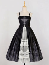 Black Church Print High Waist Gothic Lolita Dress