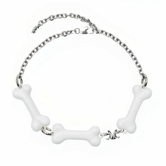 White Bone Chain Necklace