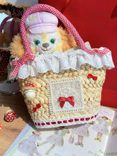 Red Bowknot Details Mushroom Charm Cottagecore Country Lolita Straw Tote Bag