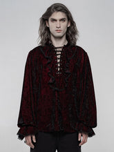 Men's Red Velvet Gothic Shirt