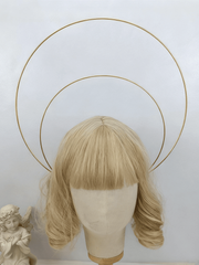 Golden/Black Large Double Halo Metal KC