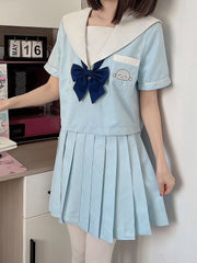 Light Blue JK Uniform Pleated Skirt