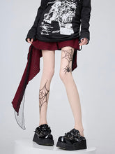 Gothic Nude Spider Web Tattoo Design Tights