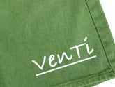 Genshin Imapct Venti Inspired Green Letters Print Denim Shorts