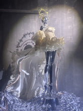 Gold Balletcore Lace-up Corset Top + Big Bow Train + Skirt + Sleeves Full Set