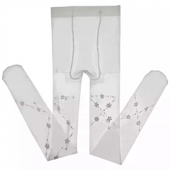 White Semi-sheer Sakura Pattern Lolita Tights