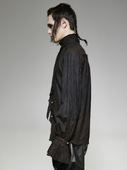 Black Men's Steampunk Tie Shirt