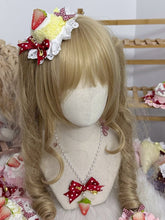 Yellow/Pink Small - sized Sweet Lolita Strawberry Cake Mini Hat