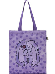 Pink Guro Kawaii Plush Bunny Doll with A Canvas Bag