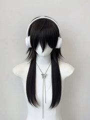 Ouji Style Black Straight Wig with Bangs