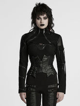 Black Punk Ultra Short Motorcycle Jacket