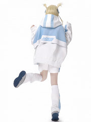 White and Blue Tenshi Kaiwai Sport Shorts