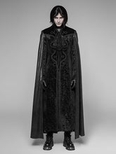 Black Men's Gothic Night Count Cloak Long Coat