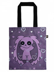 Purple Kawaii Plush Bunny Doll with A Canvas Bag
