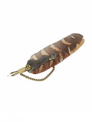 Steampunk Brown Quill Pen Brooch