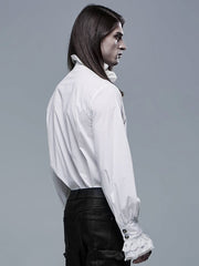 Men's White Goth Aristocratic Shirt