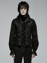 Black Men's Gothic Noble Jacquard Vest