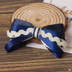 Blue Sailor Lolita Bowknot Hair Clip
