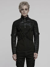 Black Men's Punk Cool Ultra Short Jacket