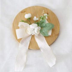 Floral Design Bow Hairclip / Brooch