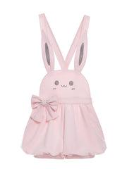 Pink Bunny/Brown Bear Overalls Bubble Shorts